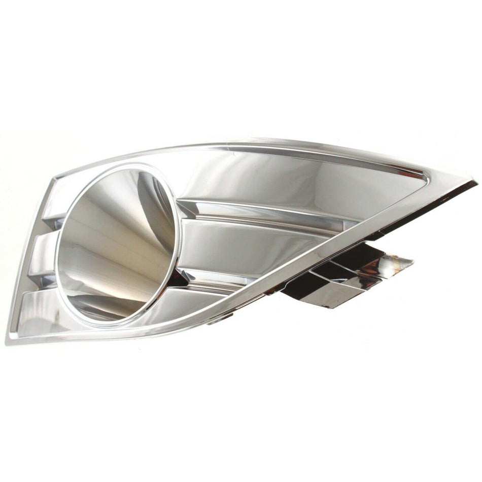 DAT AUTO PARTS Front Left Driver Side Bumper Insert Fog Light Bezel Molding Cover Grille Trim Replacement For 2008-2009 Ford Taurus Silver Chrome S...