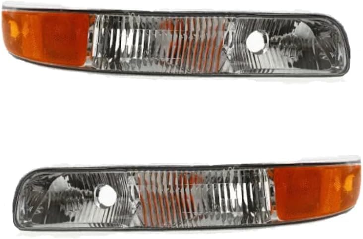 Front Driver and Passenger Side and Turn Signal Park Marker Set of 2 Fits 2002 Silverado 1500 WT 1999-2002 Silverado 2500 GM2520173 GM2521173 15199559