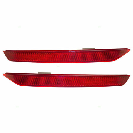 DAT AUTO PARTS Rear Right Passenger & Left Driver Side Pair Back Bumper Cover Reflector Lamp Marker Light Insert Set of 2 Replacement For 2011-2017...