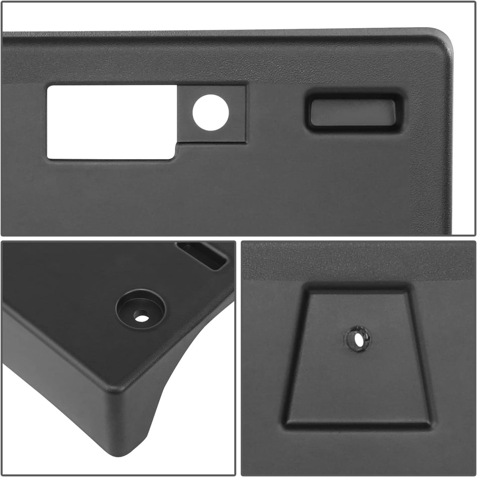DAT AUTO PARTS Front License Plate Bumper Bracket Frame Cover Tag Holder Replacement for 2015-2017 Infiniti QX80 Black Textured Plastic IN1068110 9...