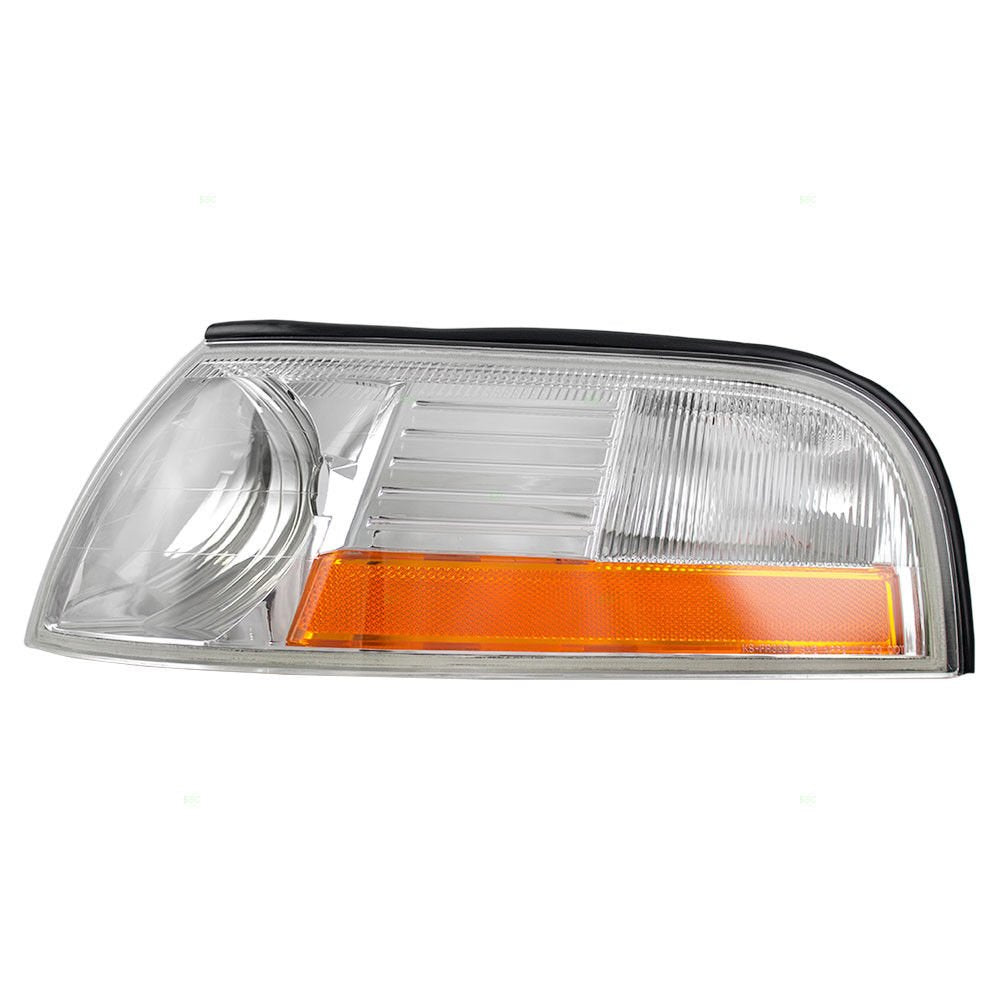 DAT AUTO PARTS Front Left Driver Side Parking Signal Side Marker Light Corner Lamp Assembly Replacement For 2003 - 2005 Mercury Grand Marquis Clear...