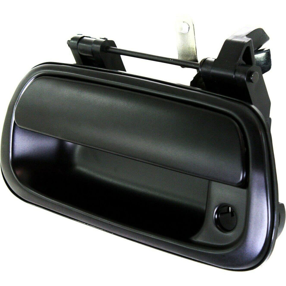Rear Outside Tailgate Liftgate Door Handle Fits 2000-2006 Toyota Tundra Pickup Base Limited SR5 Black Smooth TO1915111
