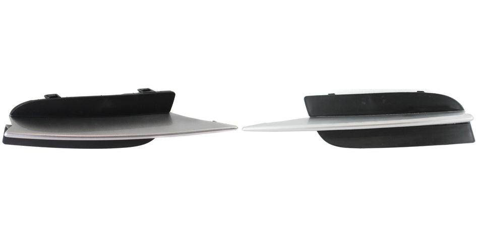 DAT AUTO PARTS Front Left Driver & Right Passenger Set Fog Light Cover Bumper Insert Replacement for 2009-2011 Honda Civic Coupe Black Textured Pla...