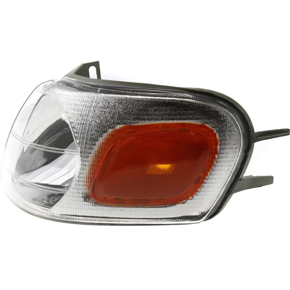 DAT AUTO PARTS Front Left Driver Side Turn Signal Park Lamp with Cornering Light Replacement for 1997-2005 Chevrolet Venture Clear & Orange Lens GM...