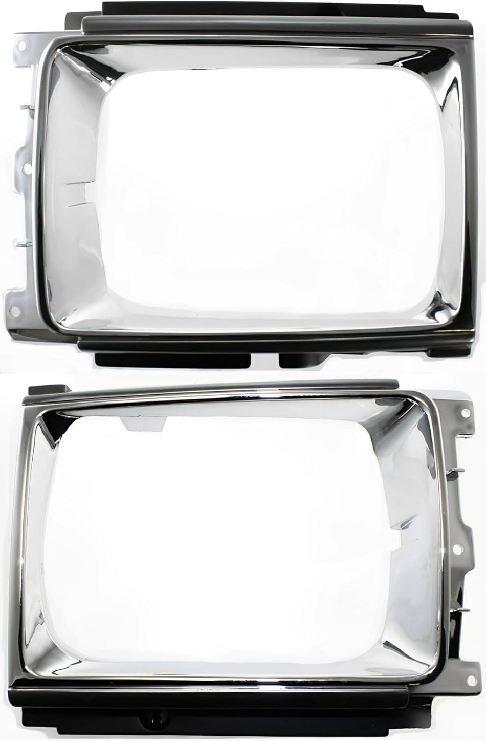 Front Right Passenger & Left Driver Side Grille Head Lamp Door Set of 2 Replacement for 1987-1989 Toyota 4Runner 4wd Models Silver Chrome and Black...