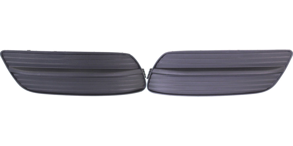 DAT AUTO PARTS Front Left Driver & Right Passenger Set Fog Light Hole Cover Bumper Insert Molding Replacement for 2012 Honda Civic 4 Door Sedan Bla...