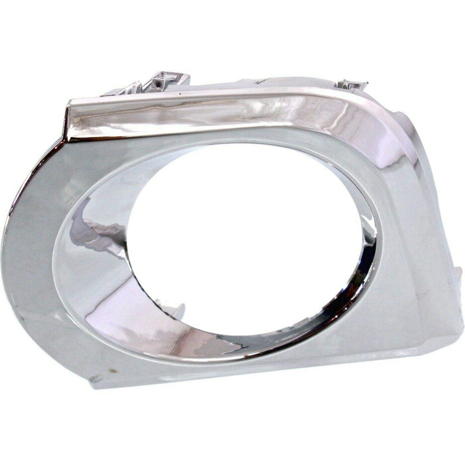 DAT AUTO PARTS Left Front Driver Side Fog Light Cover Bezel Replacement for Toyota 4Runner Limited and SR5 Models Silver Chrome Textured Plastic TO...