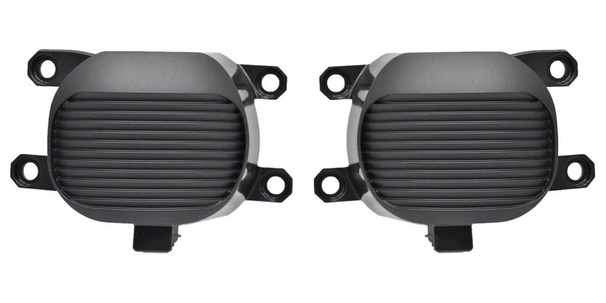 DAT AUTO PARTS Front Left Driver & Right Passenger Side Bumper Fog Light Cover Bezel Pair Replacement For 2021 - 2022 Toyota Sienna Black Textured ...