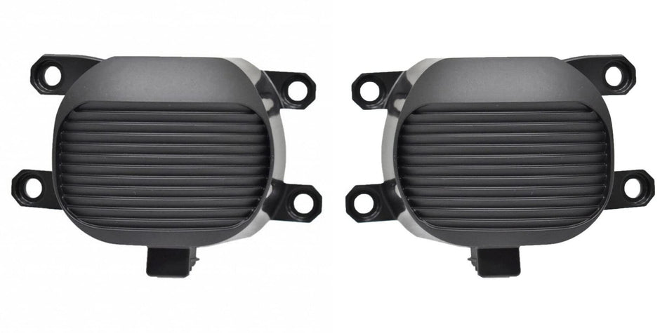 DAT AUTO PARTS Front Left Driver & Right Passenger Side Bumper Fog Light Cover Bezel Pair Replacement For 2021 - 2022 Toyota Sienna Black Textured ...