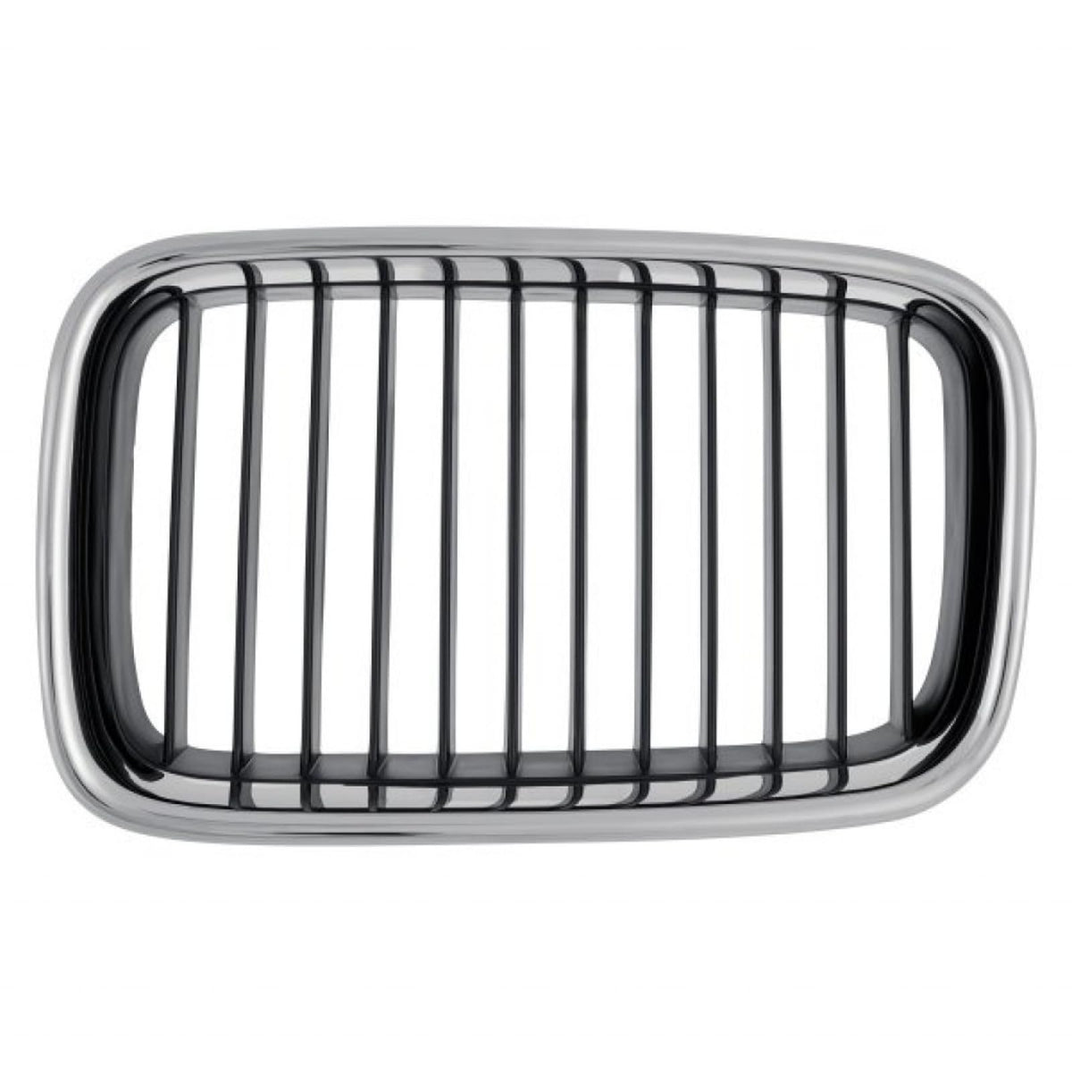 Front Driver Side Grille Assembly, Fits 1992–1996 BMW 3 Series Convertible, Coupe, Sedan, 1995–1996 Hatchback & M3 (Except 328 Models), Silver Plas...