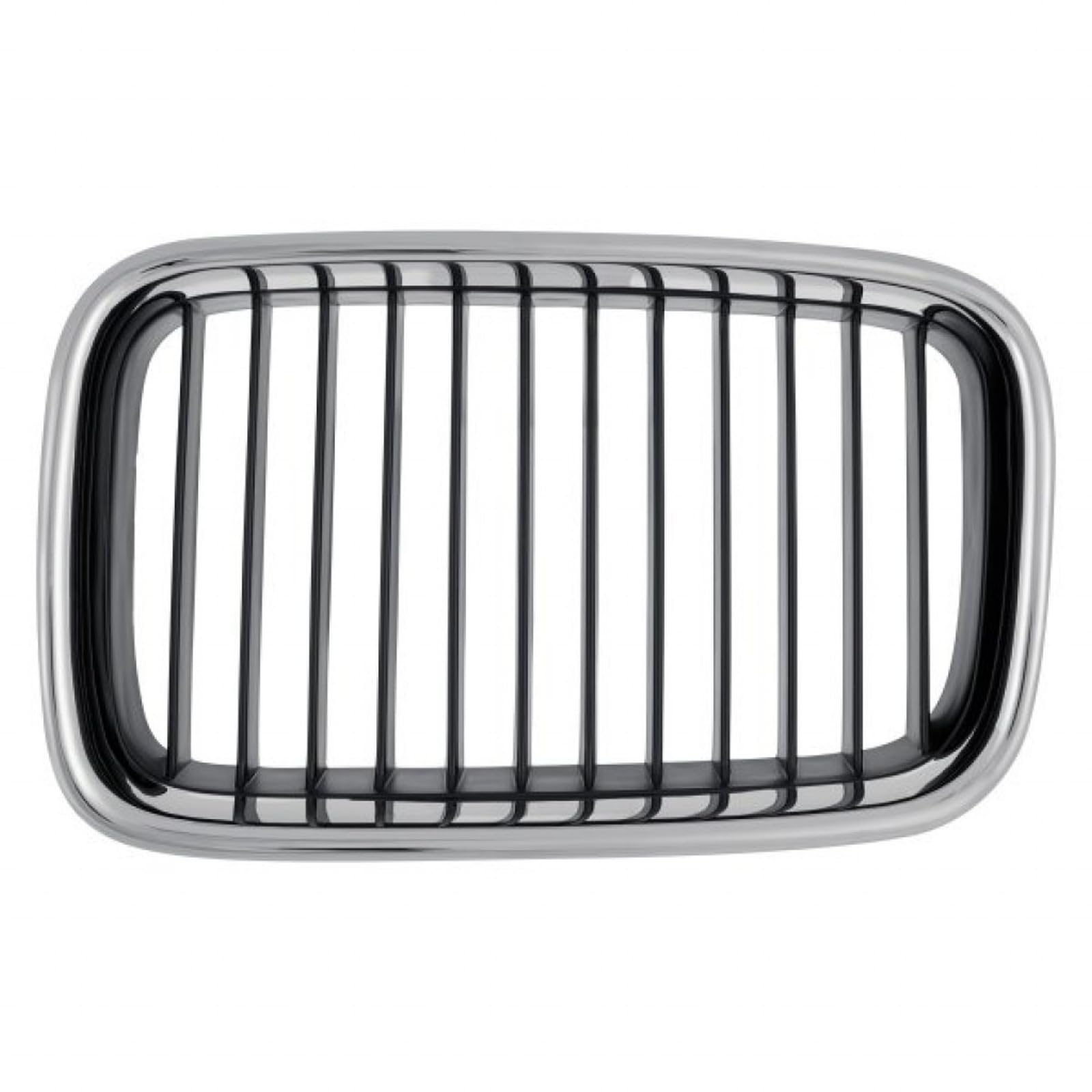 Front Driver Side Grille Assembly, Fits 1992–1996 BMW 3 Series Convertible, Coupe, Sedan, 1995–1996 Hatchback & M3 (Except 328 Models), Silver Plas...