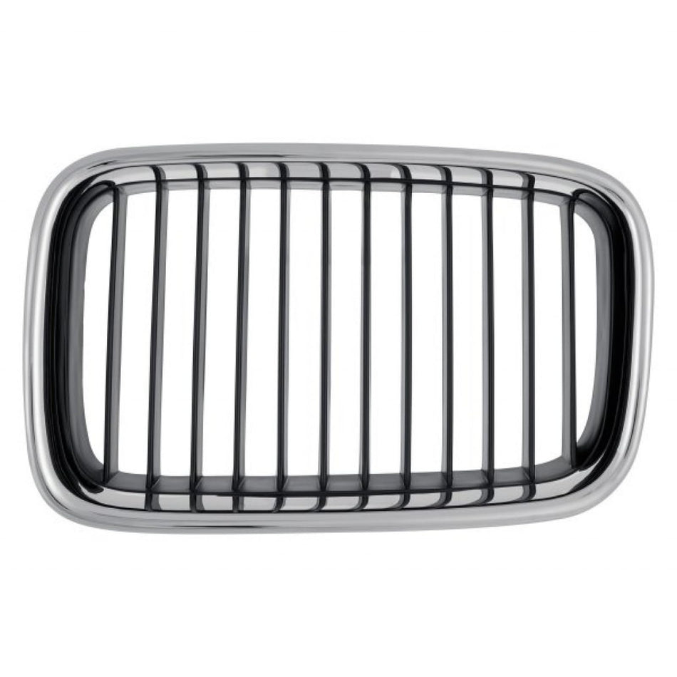 Front Left & Right PAIR Grille Assembly For 1992–1996 BMW 3 Series Convertible, Coupe, Sedan, 1995–1996 Hatchback & M3 (Except 328), Textured Silve...