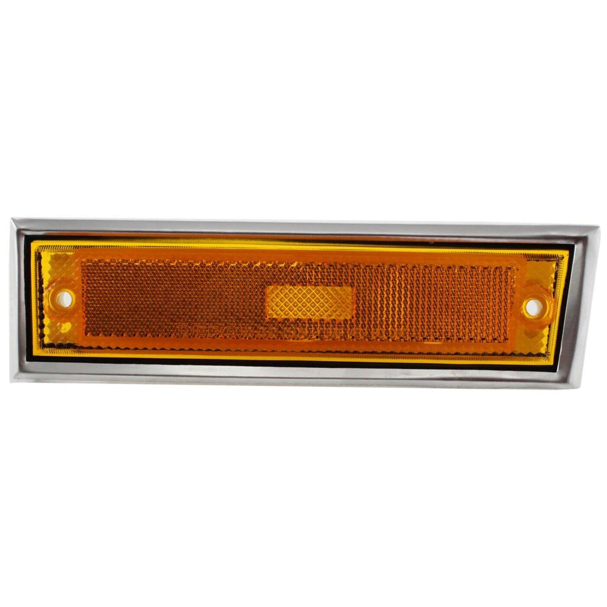 DAT AUTO PARTS Front Left Driver Side Bumper Cover Side Marker Light Reflector Lamp Replacement For 1981-1991 Chevrolet Blazer Orange Lens W/Chrome...