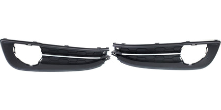 Front Left Driver & Right Passenger Set Bumper Insert Fog Light Bezel Cover Pair Replacement For 2013 2014 Honda Civic 2.4 SI Sedan Black Textured ...