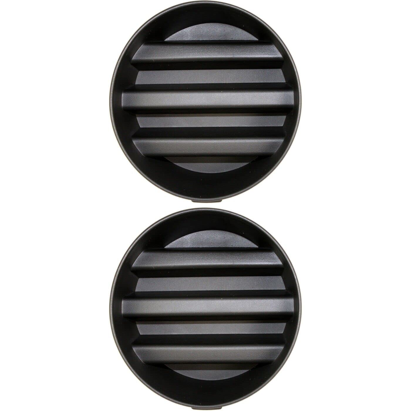DAT AUTO PARTS Front Left Driver & Right Passenger Side Fog Light Cover Pair Replacement For 2008 - 2010 Jeep Grand Cherokee Black Textured CH10381...