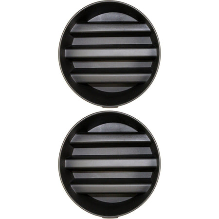 DAT AUTO PARTS Front Left Driver & Right Passenger Side Fog Light Cover Pair Replacement For 2008 - 2010 Jeep Grand Cherokee Black Textured CH10381...