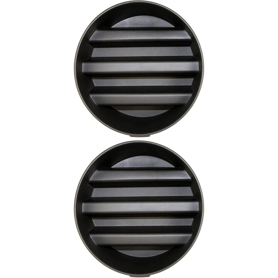 DAT AUTO PARTS Front Left Driver & Right Passenger Side Fog Light Cover Pair Replacement For 2008 - 2010 Jeep Grand Cherokee Black Textured CH10381...