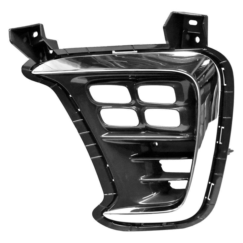 DAT AUTO PARTS Front Left Driver Side Fog Light Bumper Cover Bezel Trim Grille Molding Insert Replacement For 2019 - 2020 Kia Sorento Dark Gray Smo...