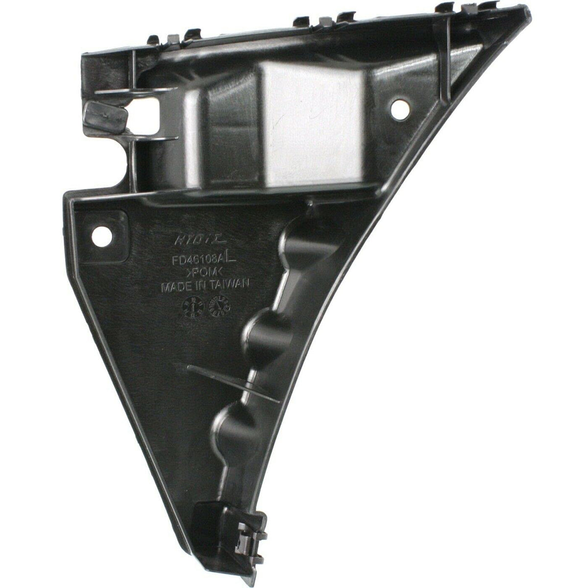 DAT AUTO PARTS Front Left Driver Side Bumper Retainer Bracket Replacement For 2010-2014 Ford Mustang Black Smooth FO1026109 AR3Z17C861B
