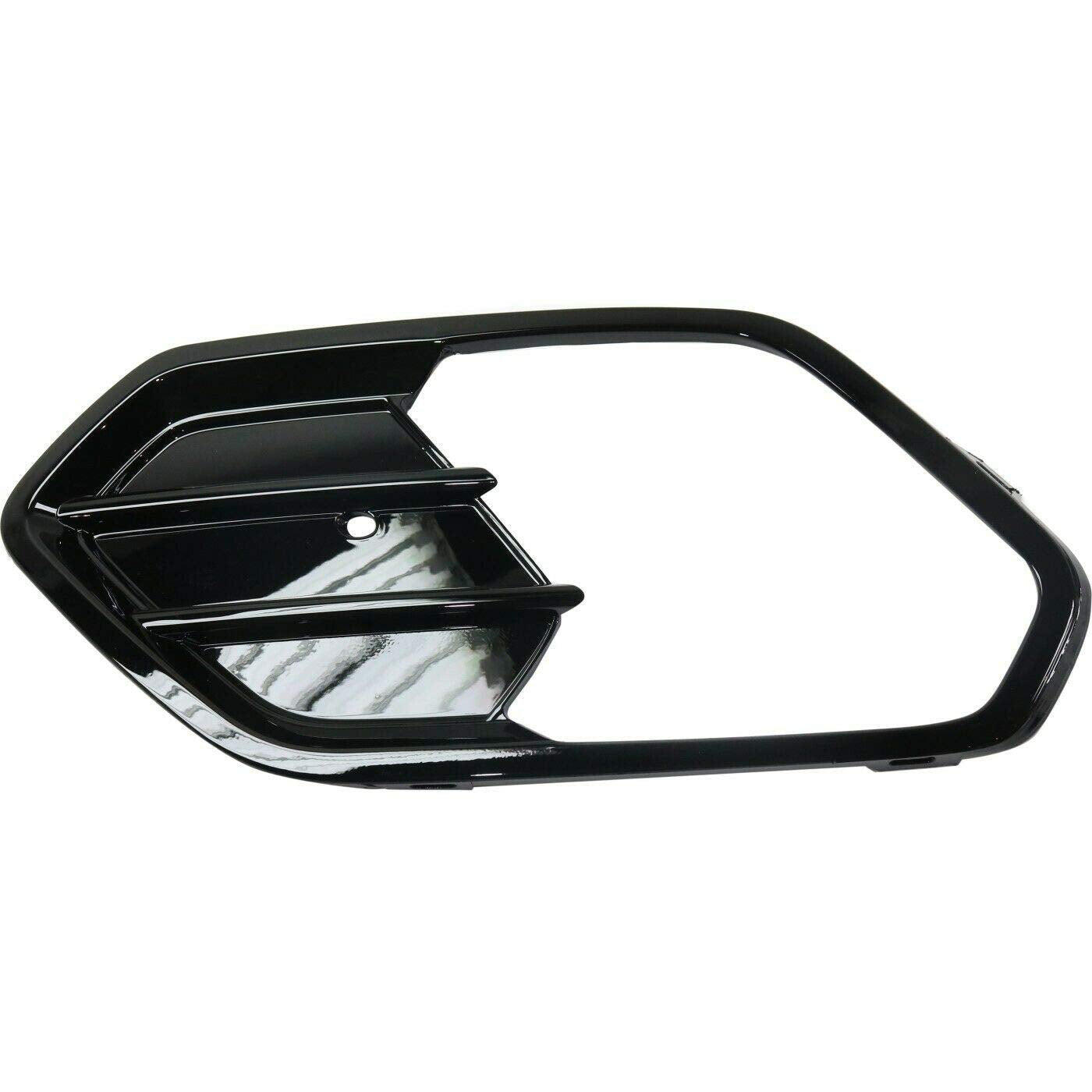 DAT AUTO PARTS Front Left Driver Side Fog Light Bezel Cover Trim Molding Bumper Insert Replacement For 2017 2018 2019 Ford Escape Glossy Black Smoo...