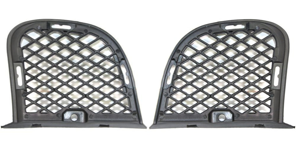 DAT AUTO PARTS Front Left Driver & Right Passenger Set of 2 Fog Light Cover Grille Trim Screen Insert Replacement For 2005-2009 Hyundai Tucson Blac...