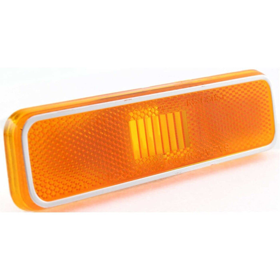 DAT AUTO PARTS Front Left Driver Or Right Passenger Side Bumper Reflector Marker Light Lamp Replacement For 1974-1993 Dodge Ramcharger Orange Amber...