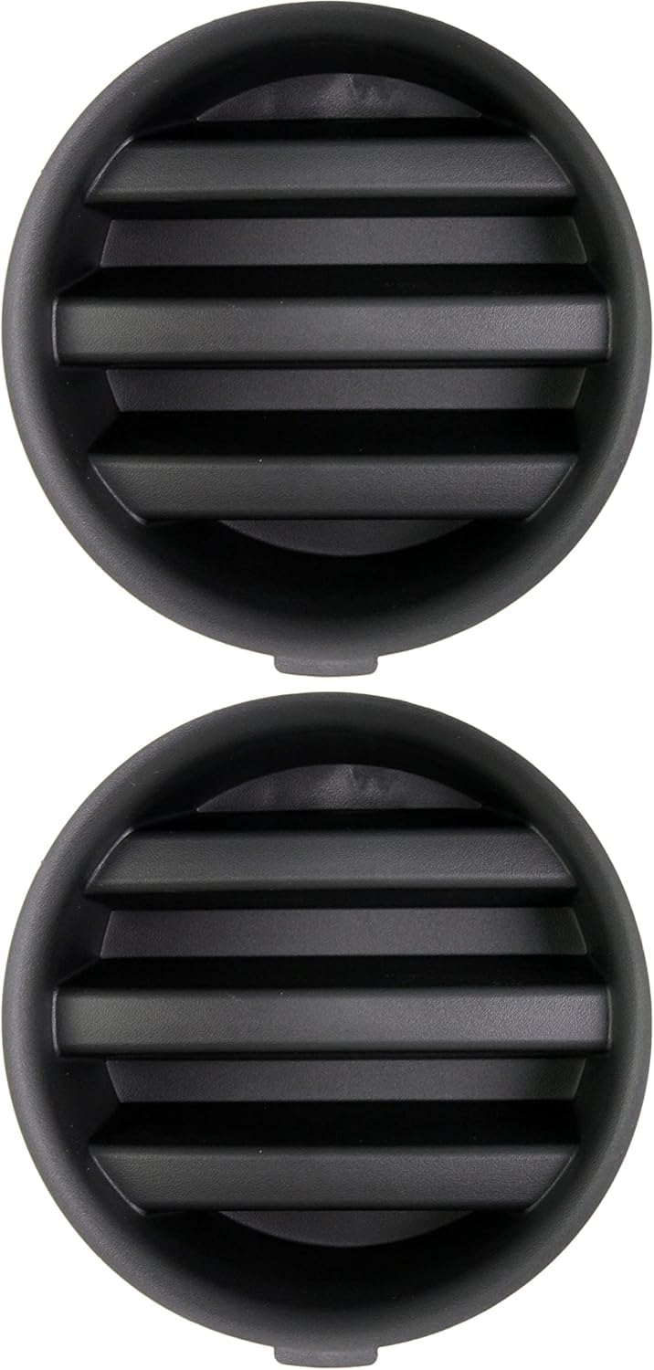 Front Driver And Passenger Side Fog Hole Bumper Cover Insert Set of 2 Replacement For 2006-2010 Jeep Commander or 2005-2007 Grand Cherokee Black Te...