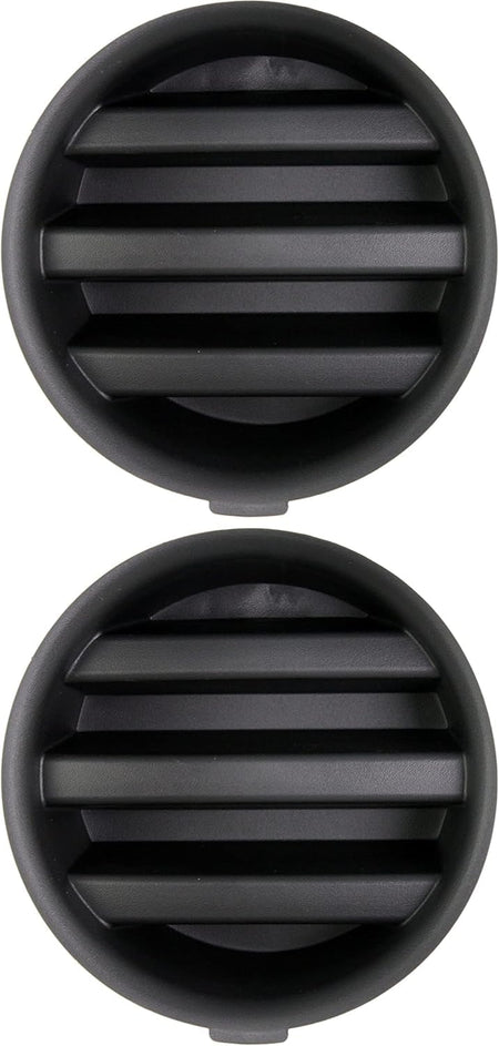 Front Driver And Passenger Side Fog Hole Bumper Cover Insert Set of 2 Replacement For 2006-2010 Jeep Commander or 2005-2007 Grand Cherokee Black Te...