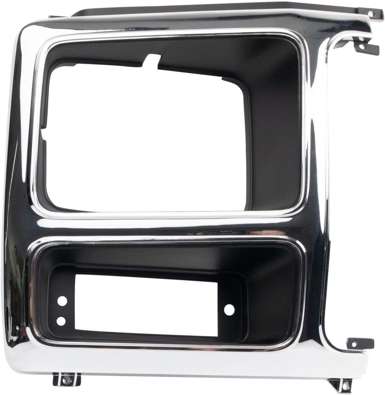 DAT AUTO PARTS Front Right Passenger Side Head Light Door Molding Insert Bezel Cover Grille Trim Replacement For 1980-1986 Ford Bronco Silver Chrom...