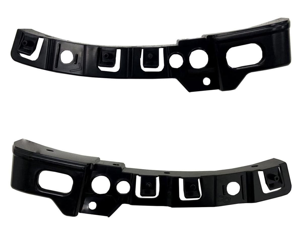 Front Driver & Passenger Side PAIR Outer Bumper Cover Bracket, Vertical Outer Edge, Fits 2022-2025 Mazda CX5, Black Textured Plastic, MA1042111 MA1...