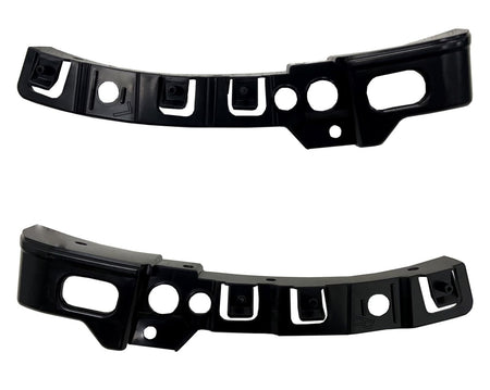 Front Driver & Passenger Side PAIR Outer Bumper Cover Bracket, Vertical Outer Edge, Fits 2022-2025 Mazda CX5, Black Textured Plastic, MA1042111 MA1...