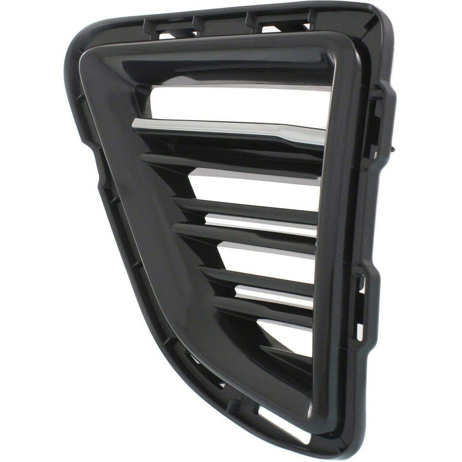 DAT AUTO PARTS Front Left Driver Side Fog Light Hole Cover Grille Molding Bumper Insert Replacement For 2016-2018 Chevrolet Camaro SS Black Texture...