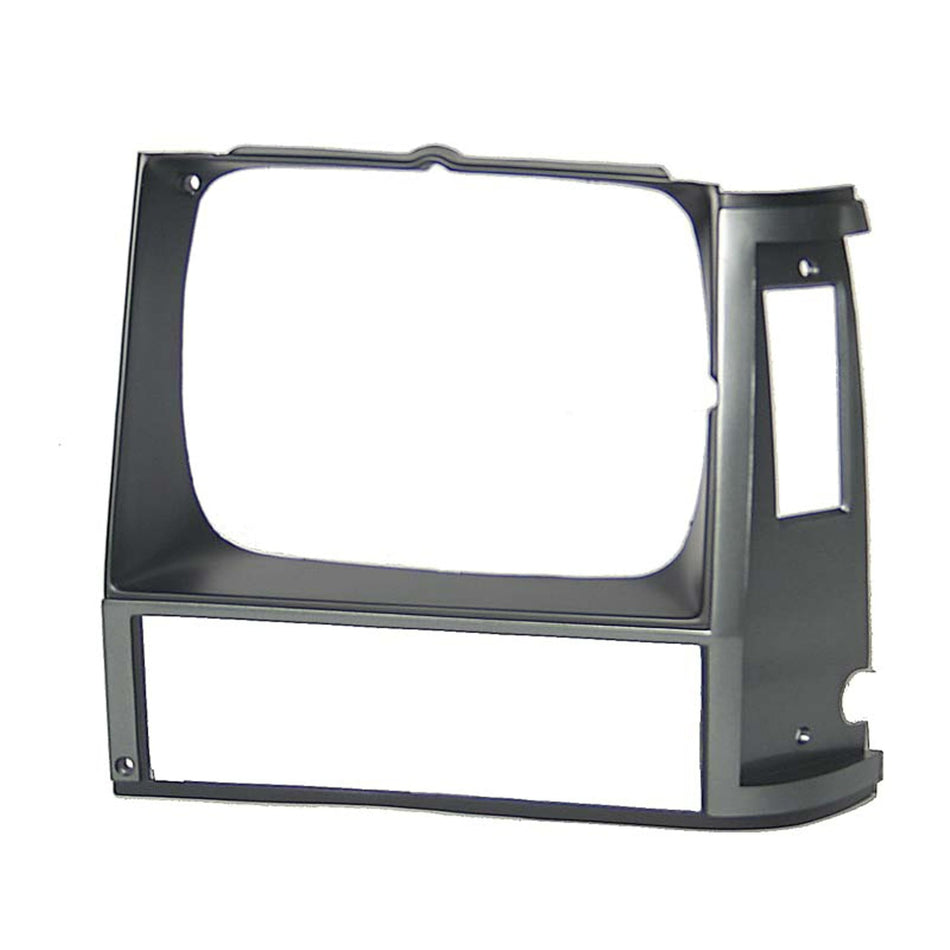 Front Driver Side HeadLight Door Grille Insert Bezel Trim, Fits 85-90 Jeep Cherokee, 86-90 Comanche, Gray Plastic Textured Paint To Match For Use W...