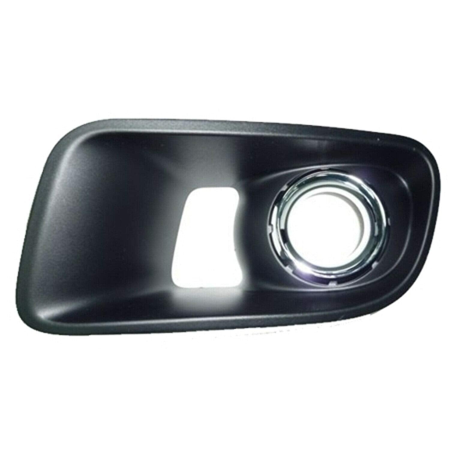 DAT AUTO PARTS Front Left Driver Side Bumper Fog Light Bezel Cover Trim Insert Replacement For 2012-2014 Dodge Charger SRT-8 Models Black Textured ...