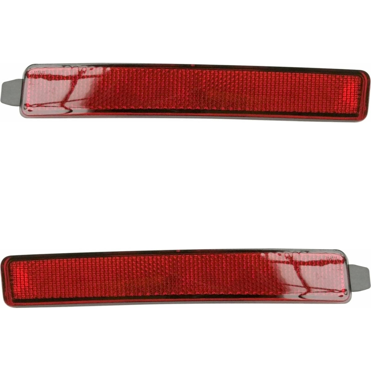 Rear Left & Right PAIR, Bumper Reflector, Fits 2007–2010 Saturn Outlook, 2007–2012 GMC Acadia, 2009–2012 Chevy Traverse, 2010–2016 Cadillac SRX, Pl...