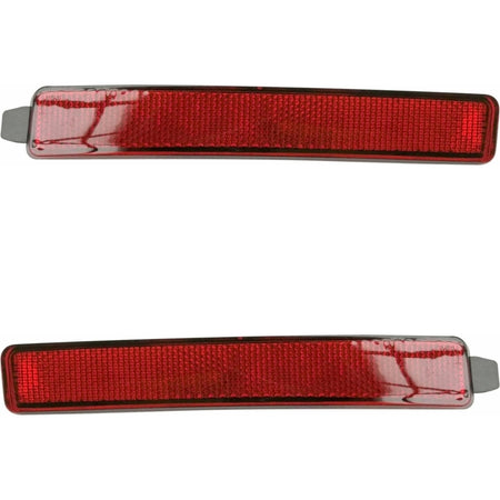 Rear Left & Right PAIR, Bumper Reflector, Fits 2007–2010 Saturn Outlook, 2007–2012 GMC Acadia, 2009–2012 Chevy Traverse, 2010–2016 Cadillac SRX, Pl...