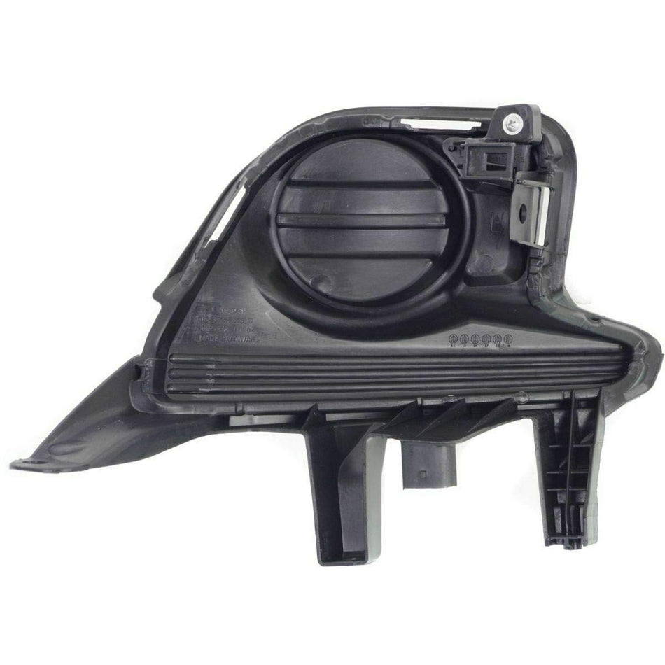 DAT AUTO PARTS Front Left Driver Side Bumper Fog Light Lamp Hole Cover Grille Molding Replacement for 2014-2016 Toyota Highlander Without Fogs Blac...