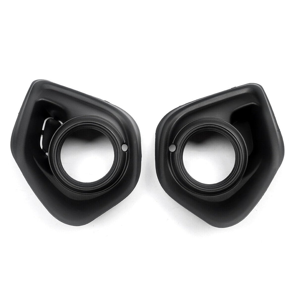 DAT Front Left Driver & Right Passenger Side Fog Light Cover Lamp Hole Bezel Trim Insert Replacement For 2013-2015 Mitsubishi Outlander Sport Black...