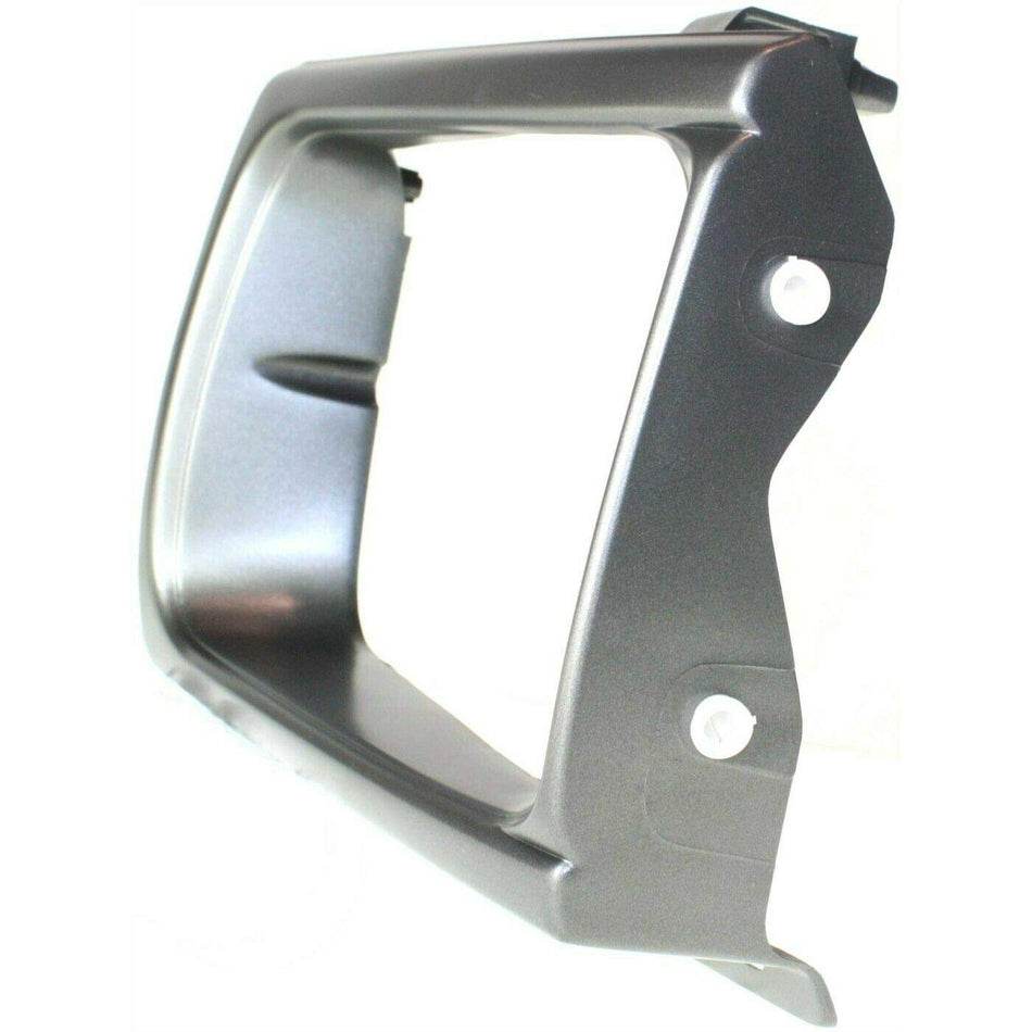 DAT AUTO PARTS Front Left Driver Side Headlight Door Lamp Trim Bezel Grille Replacement For 1992-1995 Toyota Pickup Truck DLX Models 4WD Silver Chr...
