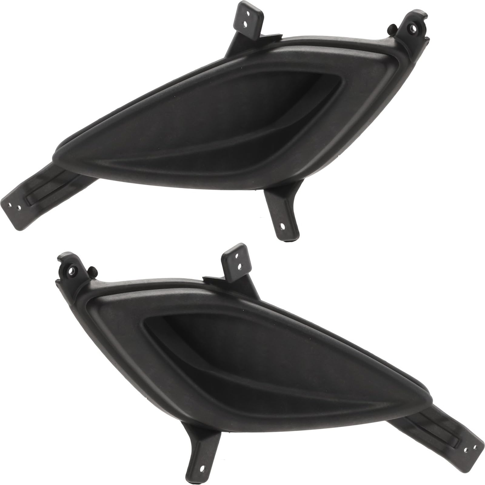 DAT AUTO PARTS Front Left Driver & Right Passenger Set of 2 Bumper Fog Light Cover Trim Molding Replacement for 2011-2013 Hyundai Elantra Sedan Bla...