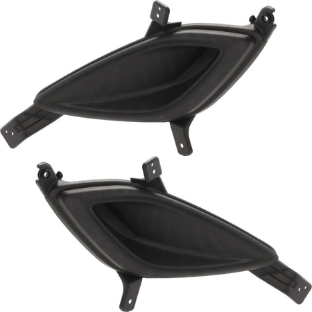 DAT AUTO PARTS Front Left Driver & Right Passenger Set of 2 Bumper Fog Light Cover Trim Molding Replacement for 2011-2013 Hyundai Elantra Sedan Bla...