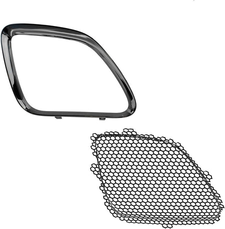 DAT AUTO PARTS Front Right Passenger Side Steel Mesh Grille Cover Insert and Chrome Grille Molding Set of 2 Replacement for 2005-2009 Pontiac G6 Ex...