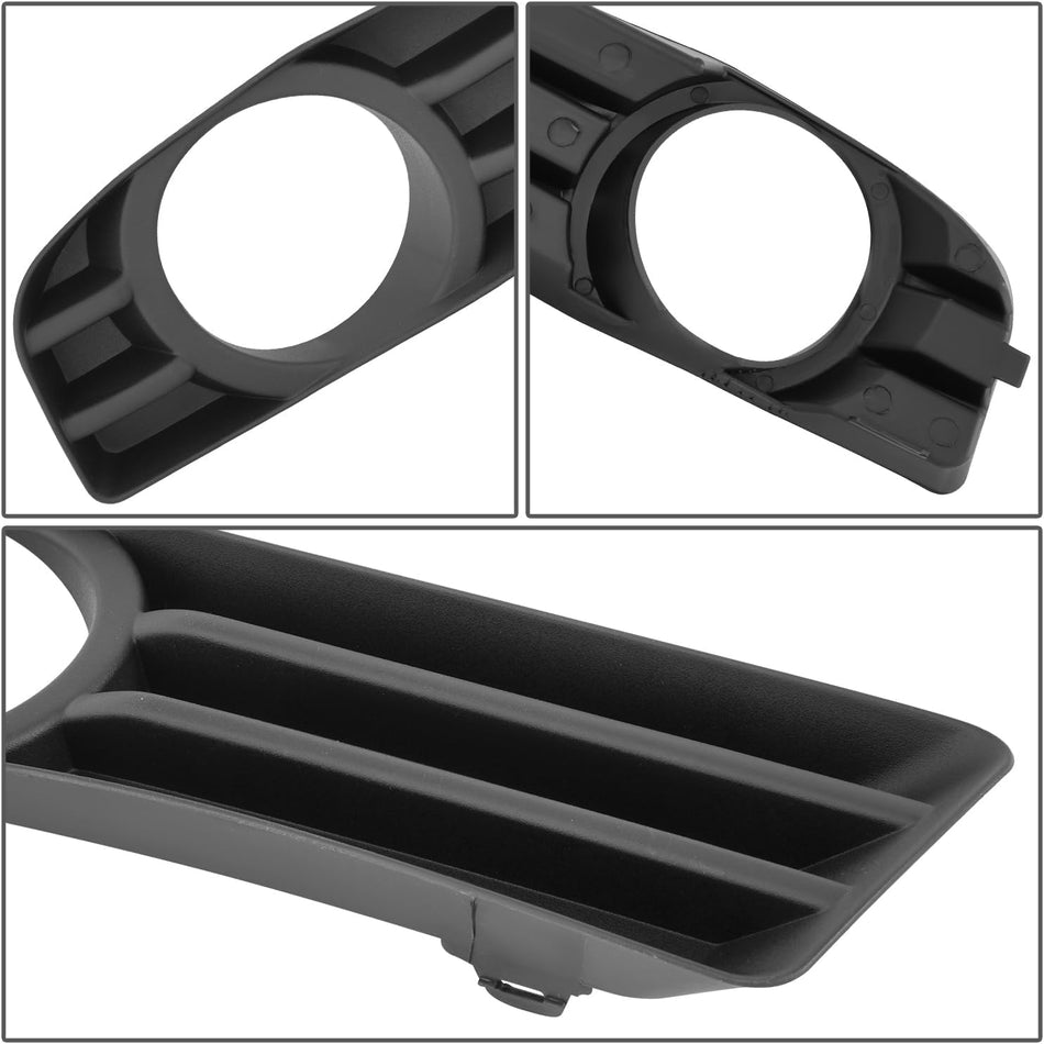DAT AUTO PARTS Front Left Driver Side Fog Light Molding Insert Bezel Cover Replacement For 2005-2010 Chrysler 300 Black Textured Made of Plastic CH...