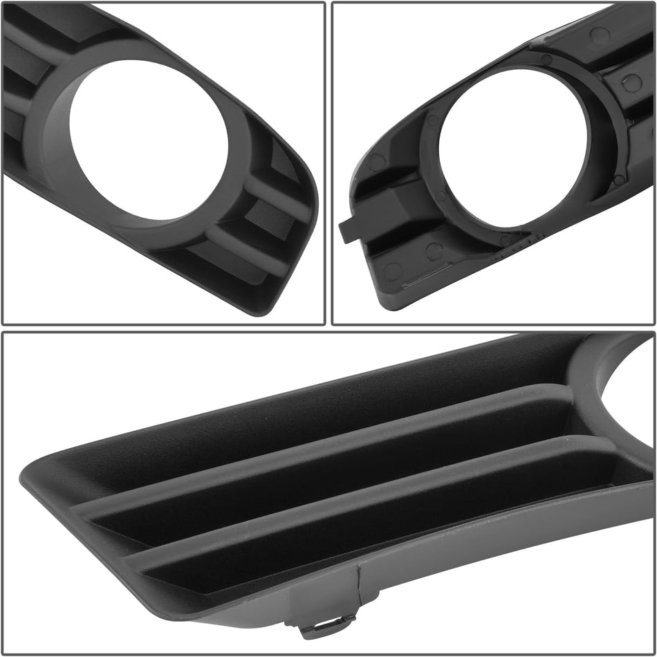 DAT AUTO PARTS Front Right Passenger Side Fog Light Molding Insert Bezel Cover Grille Trim Replacement For 2005-2010 Chrysler 300 Matte Black Textu...
