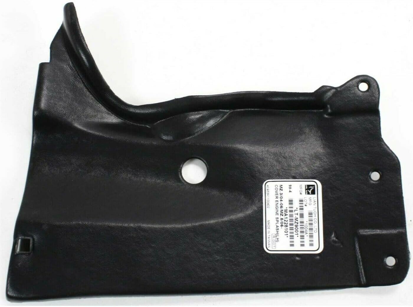 DAT AUTO PARTS Front Left Driver Side Engine Outer Under Car Shield Replacement For 2004-2009 Mazda 3 and 2006-2010 Mazda 5 Black Textured Plastic ...
