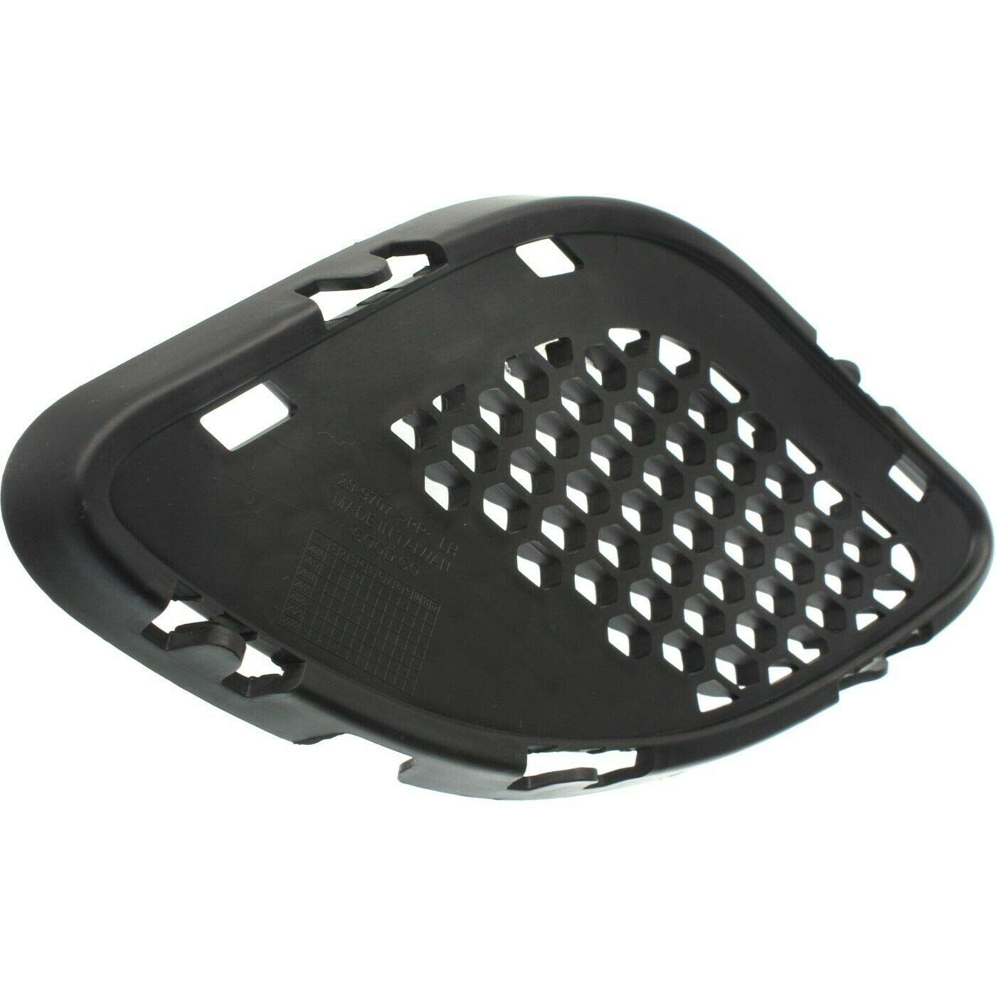 DAT AUTO PARTS Front Left Driver Side Bumper Fog Light Hole Grille Cover Trim Insert Replacement For 2014-2016 Jeep Grand Cherokee SRT-8 Models Bla...