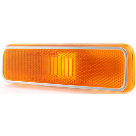 DAT AUTO PARTS Front Left Driver Side Bumper Reflector Marker Light Lamp Replacement For 1971-1983 Dodge Charger Orange Amber Textured Plastic Lens...