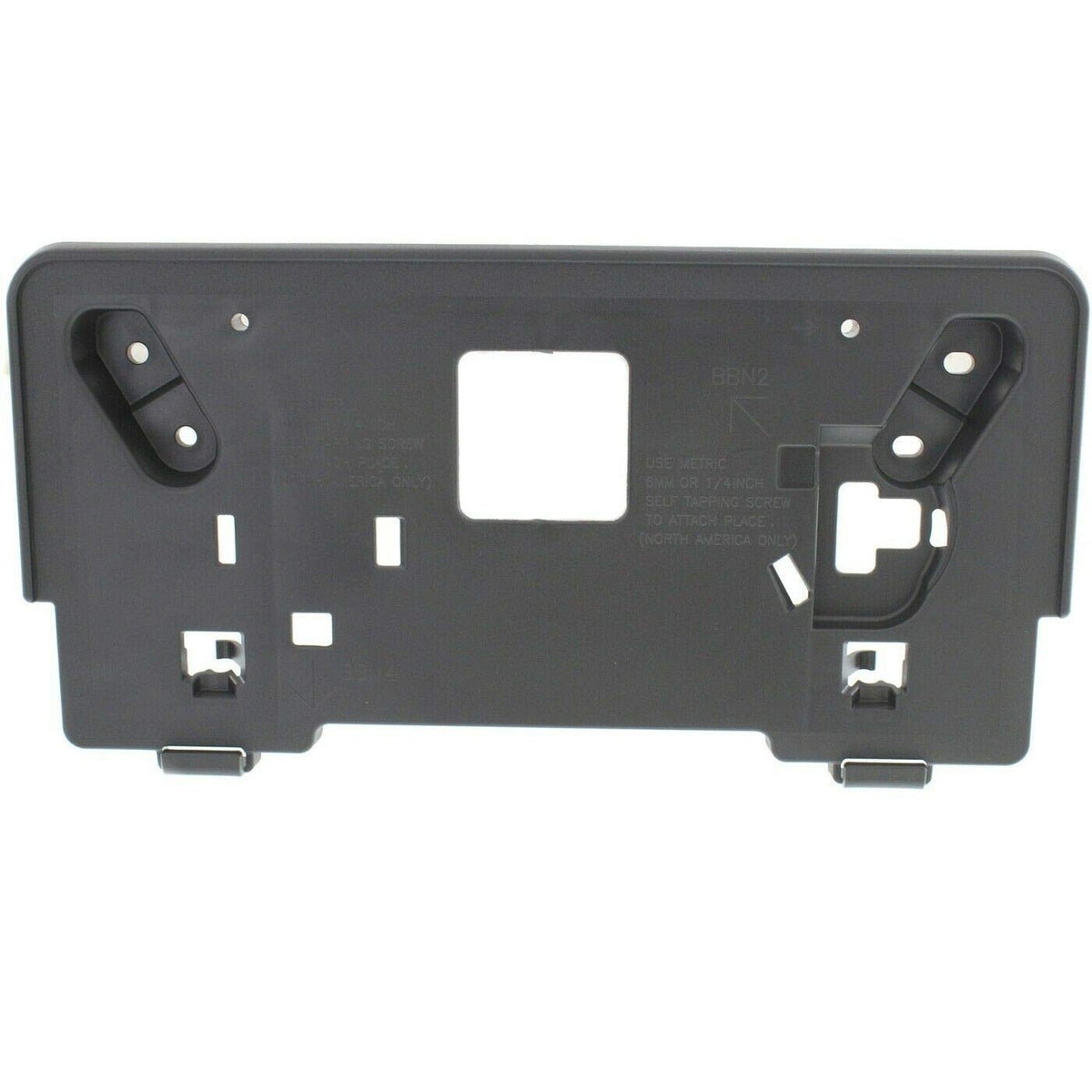 DAT AUTO PARTS Front Bumper License Plate Frame Tag Mounting Bracket Holder Replacement for 2012-2013 Mazda 3 w/o fog lights Black Textured Plastic...