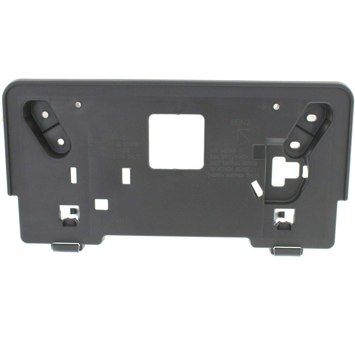 DAT AUTO PARTS Front Bumper License Plate Frame Tag Mounting Bracket Holder Replacement for 2012-2013 Mazda 3 w/o fog lights Black Textured Plastic...