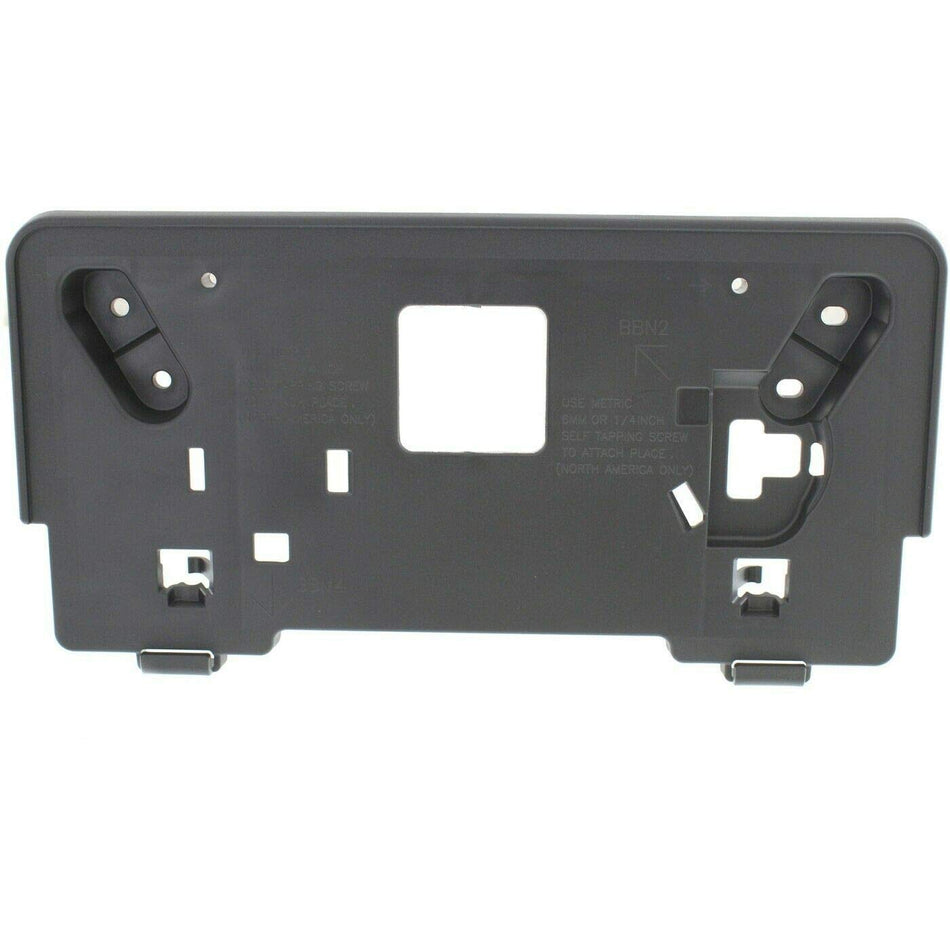 DAT AUTO PARTS Front Bumper License Plate Frame Tag Mounting Bracket Holder Replacement for 2012-2013 Mazda 3 w/o fog lights Black Textured Plastic...